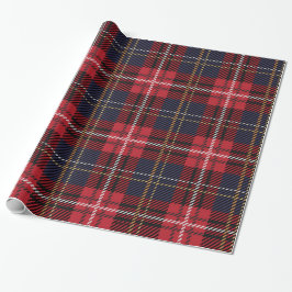 Tartan kerstspeldenstang cadeaupapier