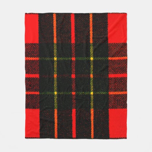 Tartan Kleur Rood Gibney Het Museum Zazzle Fleece Deken (Voorkant)