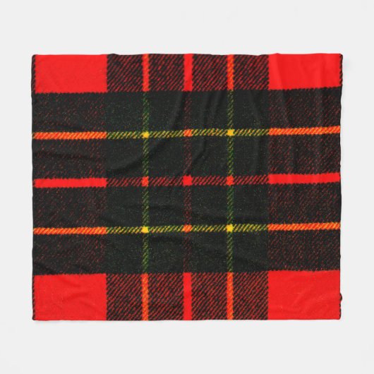 Tartan Kleur Rood Gibney Het Museum Zazzle Fleece Deken (Voorkant (Horizontaal))