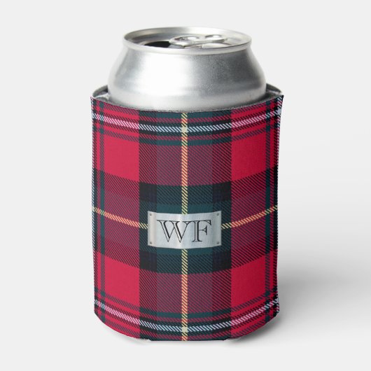 Tartan Koelbox w/out uw Initialen Blikjeskoeler (Blikje Voorkant)