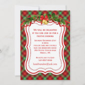 Tartan laat kerstfeestvieren uitnodiging achter (Voorkant)