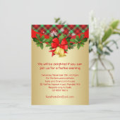 Tartan laat kerstfeestvieren uitnodiging achter (Staand voorkant)