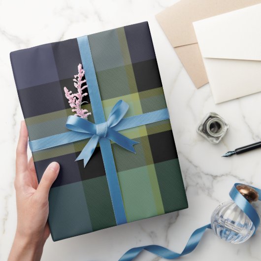 Tartan Large - Zwart horloge - inpakpapier (Geschenken)