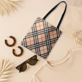 Tartan Layered Checker Tote Bag