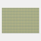 Tartan lemon yellow peach green set wrapping paper (Voorkant 3)