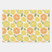 Tartan lemon yellow set wrapping paper (Voorkant 2)