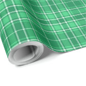 Tartan - Levendig donkergroen tot lichtgroen Cadeaupapier (Rol Hoek)