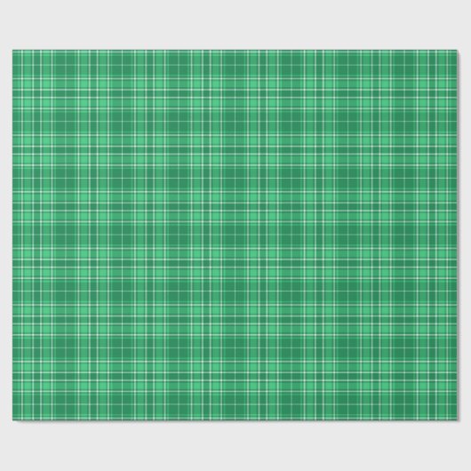 Tartan - Levendig donkergroen tot lichtgroen Cadeaupapier (Vlak)