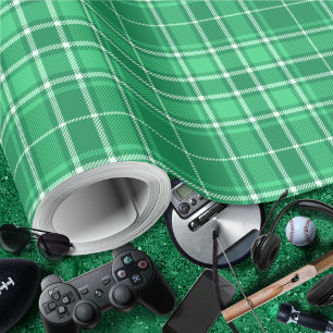 Tartan - Levendig donkergroen tot lichtgroen Cadeaupapier