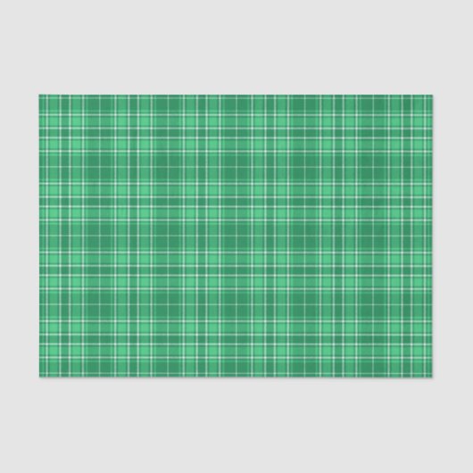 Tartan - Levendig donkergroen tot pastelgroen Tissuepapier (Voorkant)