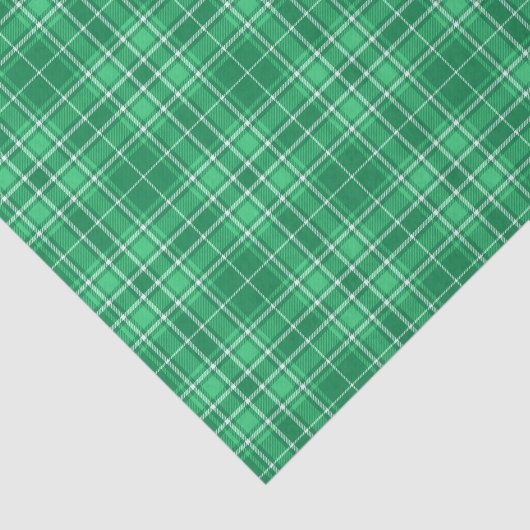 Tartan - Levendig donkergroen tot pastelgroen Tissuepapier (Detail)