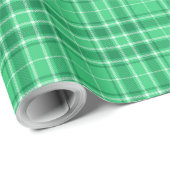 Tartan - Levendig Medium Groen tot Donkergroen Cadeaupapier (Rol Hoek)