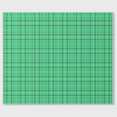 Tartan - Levendig Medium Groen tot Donkergroen Cadeaupapier (Vlak)