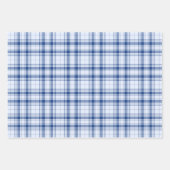 Tartan - Levendig Pastel blauw naar Navy Blue Inpakpapier Vel (Voorkant)