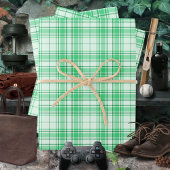 Tartan - Levendig pastelgroen tot donkergroen Inpakpapier Vel