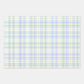 Tartan -Lichtblauw-Saliegroen-Extra Licht Ivoor Inpakpapier Vel (Voorkant)