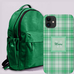 Tartan - lichtgroen met donkerder Hoesje met groen
