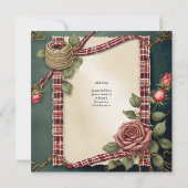 TARTAN LINT HANDFASTING CEREMONIE UITNODIGINGEN (Achterkant)