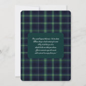 Tartan luxe baby shower uitnodiging (Achterkant)