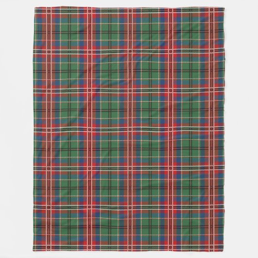 Tartan MacCulloch Plaid Red Blue Green Plaid Fleece Deken (Voorkant)