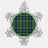 Tartan MacKenzie Tin Sneeuwvlok Ornament (Voorkant)