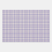 Tartan - Mauve-Cement Wit-Donker Paarse Inpakpapier Vel (Voorkant)