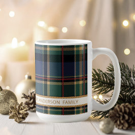 Tartan Merry Christmas Gold Frame ID1141B Koffiemok