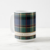 Tartan Merry Christmas Gold Frame ID1141B Koffiemok (Voorkant links)