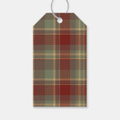 Tartan Merry Christmas Gold Lijst ID1141A Cadeaulabel (Achterkant)