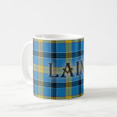 Tartan met de achternaam koffiemok (Voorkant links)