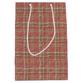 Tartan met gepatterde textuur medium cadeauzakje (Voorkant)