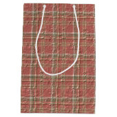 Tartan met gepatterde textuur medium cadeauzakje (Achterkant)