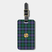 Tartan met (of zonder) uw Initiaal Bagagelabel (Voorkant verticaal)