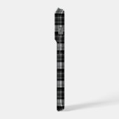 Tartan met zwart-wit dambordpatroon, iPhone hoesje (Linkerkant)