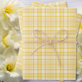 Tartan - Middelgeel tot donkergeel Inpakpapier Vel