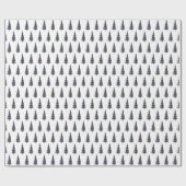 Tartan Mode Kerstboom Patroon Blauw Cadeaupapier (Vlak)