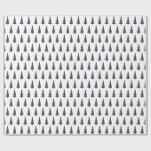 Tartan Mode kerstboom Patroonblauw Cadeaupapier (Vlak)