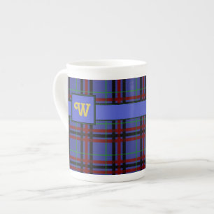 Tartan mokka met juweeltonen porselein kop