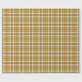 Tartan - Mustard Gold Ivory en Graphite Cadeaupapier (Vlak)