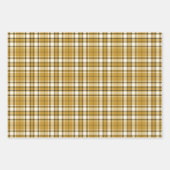 Tartan - Mustard Gold Ivory en Graphite Inpakpapier Vel (Voorkant)