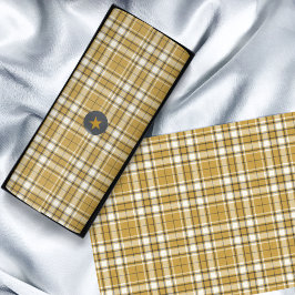 Tartan - Mustard Gold Ivory en Graphite Tissuepapier