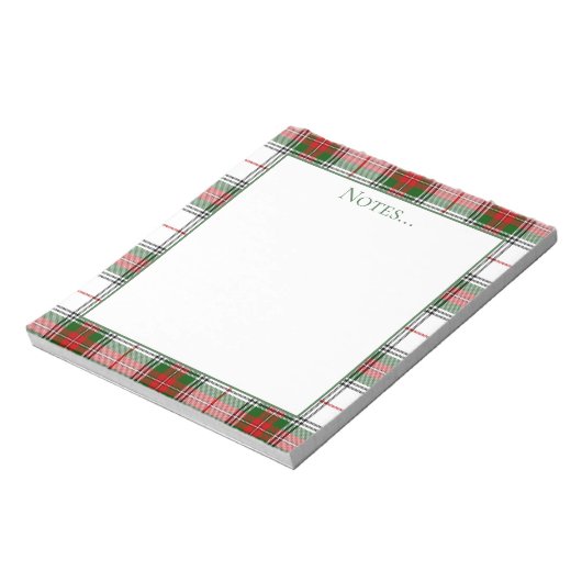 Tartan noteblok notitieblok (Linkerzijde)