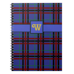 Tartan Notebook in Edelsteen Kleur Notitieboek