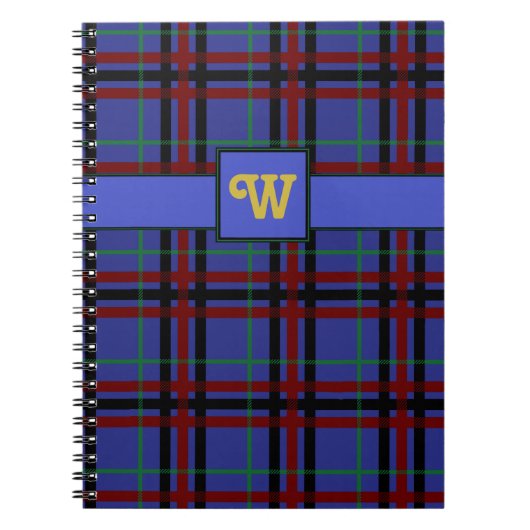 Tartan Notebook in Edelsteen Kleur Notitieboek (Voorkant)