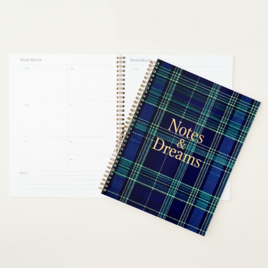 Tartan notebook planner (Display)