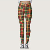 Tartan Oranje Groene Pset Leggings (Voorkant)