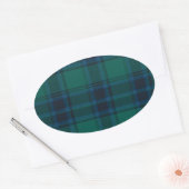 Tartan Oval tickers Ovale Sticker (Envelop)