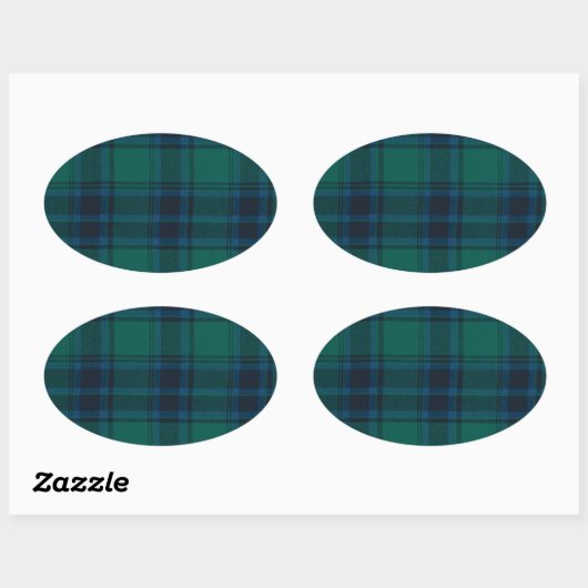 Tartan Oval tickers Ovale Sticker (Vel)