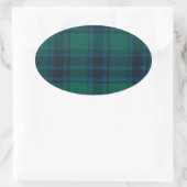 Tartan Oval tickers Ovale Sticker (Tas)
