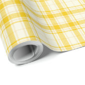 Tartan - Pastel geel tot donkergeel Cadeaupapier (Rol Hoek)